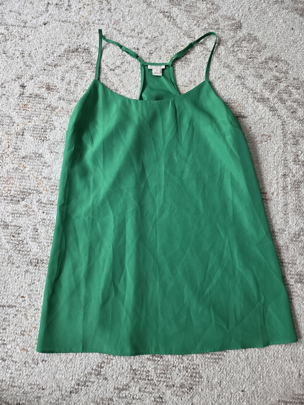 J. Crew Emerald Green Spaghetti-Strap Racerback Cami